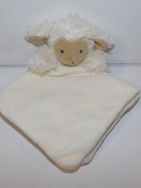 Marks & Spencer M&S Cream tan Plush Lamb Sheep Security blanket Baby Lovey Nunu
